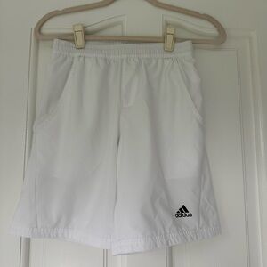 Boys’ White Adidas Shorts w/ Black Accents
